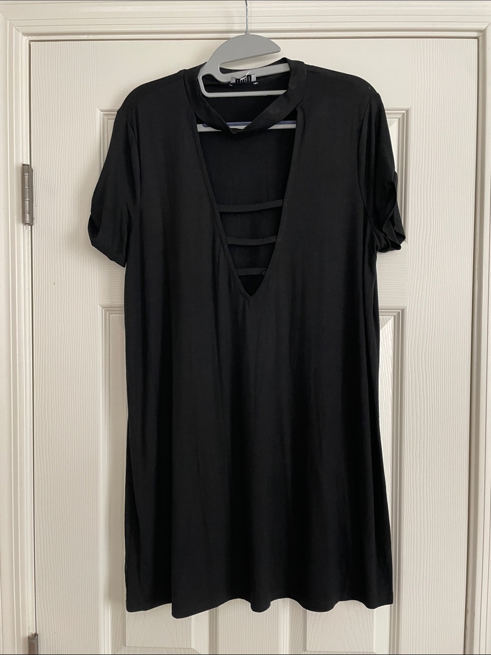 Tobi black knit mini dress